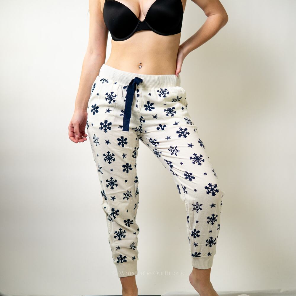 Aerie Cotton Snowflake Pajama Bottoms